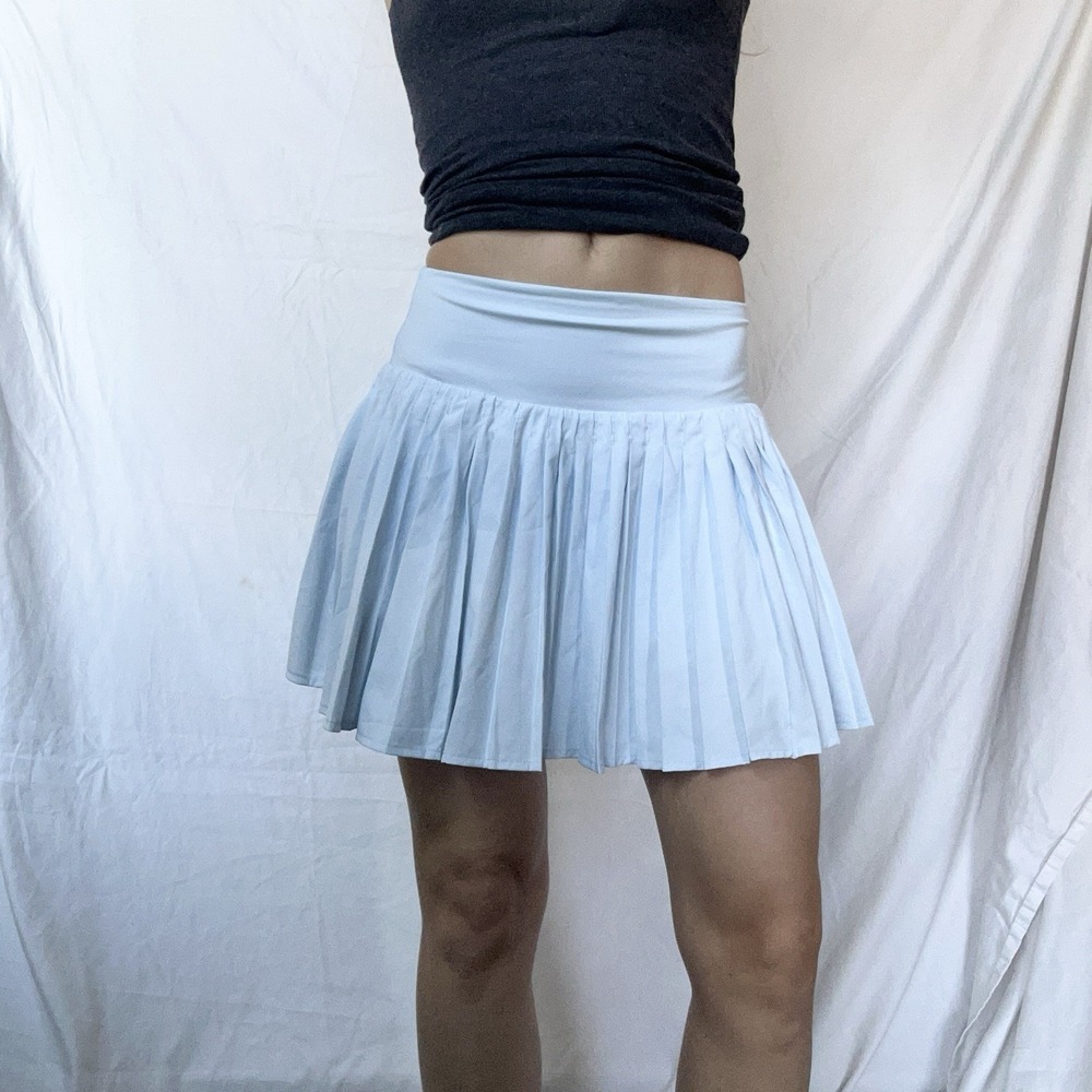 Pastel Blue Pleated Tennis Skirt Skort Preppy Golf Running Girly Feminine